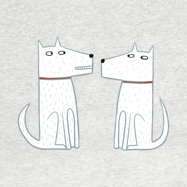 Two White Dogs by NicSquirrell